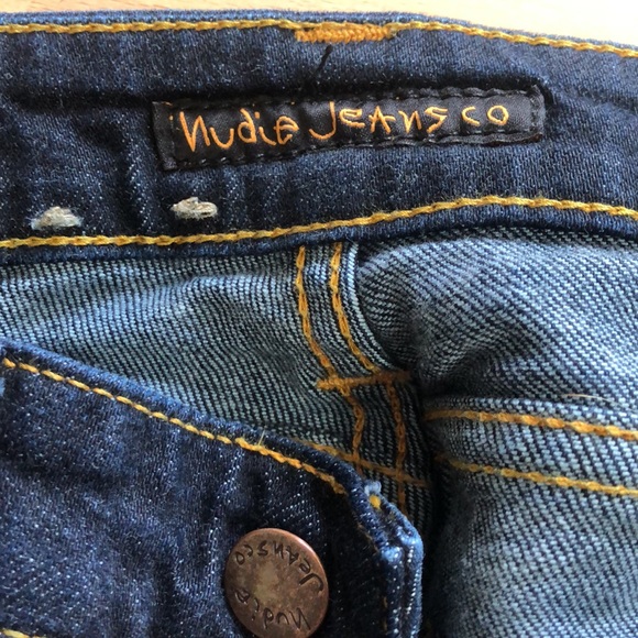 Nudie Skinny Lynn Jeans in dry deep Orange - Picture 5 of 9